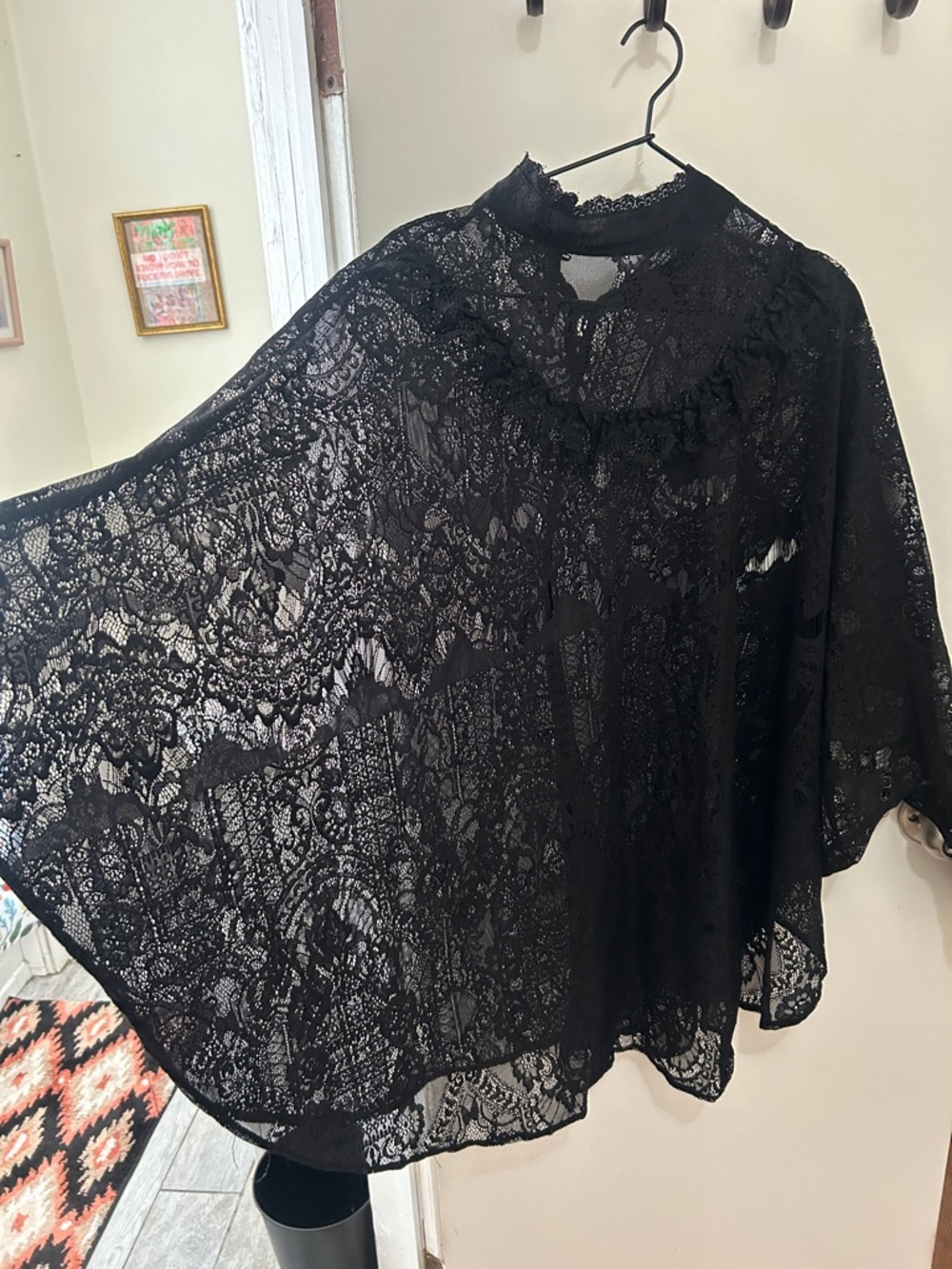 Killstar lace batwing blouse